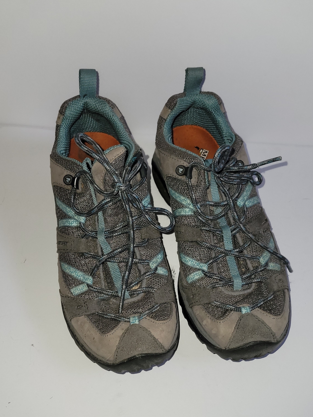 Merrell Women’s Gray and Teal Hiking Shoes